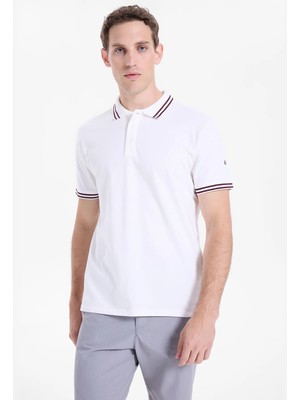 Discovery Expedition D6SM-TST3721 Kırık Beyaz Erkek Polo T-Shirt