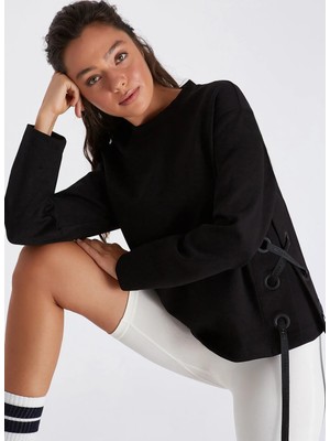 Boboist Siyah Kadın Sweatshirt BB56W207W018