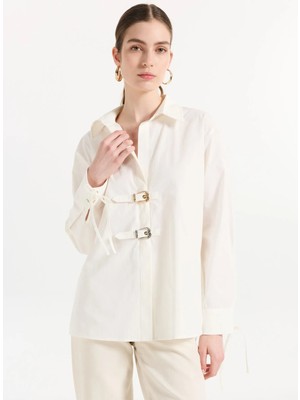 2WINS Beyaz Kadın Regular Fit Gömlek Veronica Shirt