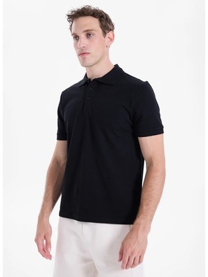 Limon Siyah Erkek Polo T-Shirt L6SM-TST9524