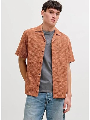 Jack & Jones Turuncu Erkek Regular Fit Gömlek 12291956 Jprbluwınson Dobby Shırt