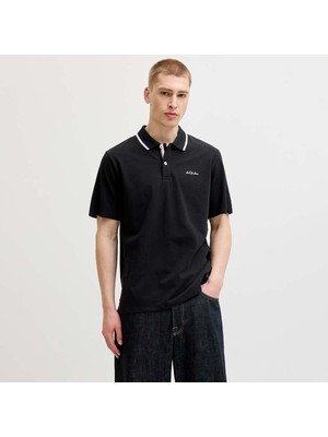 Jack & Jones Jack&jones Blaze Erkek Siyah Polo Yaka Tişört
