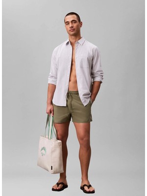 Calvin Klein Haki Erkek Şort Mayo LV00N61039LDI