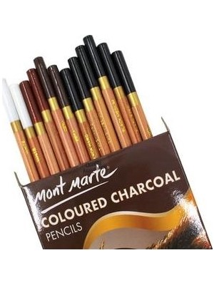 MONT MARTE Renkli Kömür Kalemleri 12'li Signature