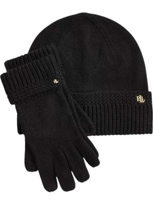 Lauren Ralph Lauren Siyah Kadın Atkı-Bere Takım 454P04495