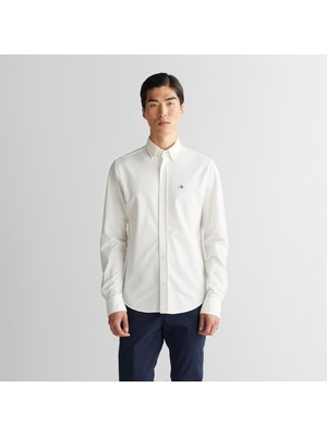 Gant Erkek Krem Regular Fit Gömlek Yaka Gömlek