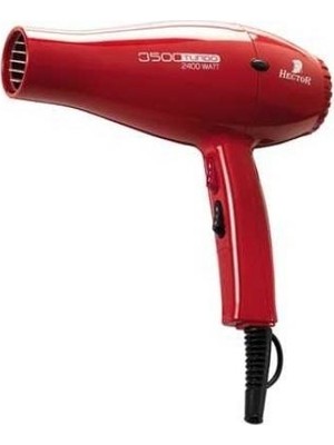 Hector Fön Makinası 3500 Turbo 2400 Watt Kırmızı 2 Kademe Hız Ayarı ve Profesyonel AC Motor