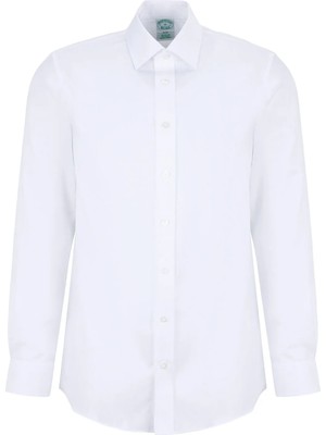 Brooks Brothers Beyaz Erkek Slim Fit Gömlek BBSS26MSH037