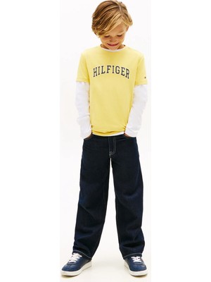Tommy Hilfiger Sarı Erkek Çocuk Baskılı T-Shirt KB0KB10420ZGP