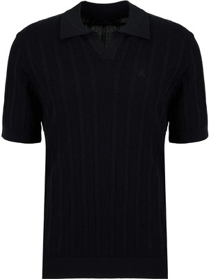 Brooks Brothers Siyah Erkek Desenli Triko Kazak BBSS26MKL009