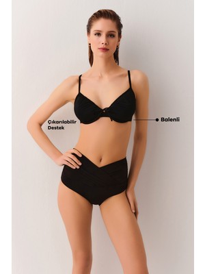 Suwen Önden Bağcıklı Destekli Bikini Üst
