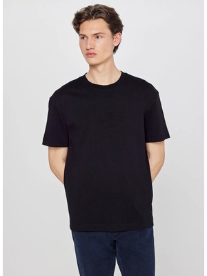 Lee Siyah Erkek Relaxed Logo Baskılı T-Shirt L2610041001 Siyah T-Shirt