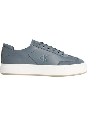 Calvin Klein Gri Erkek Deri Sneaker Basket Cupsole Lup Wt Lth