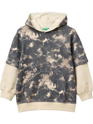 United Colors Of Benetton Çok Renkli Erkek Çocuk Desenli Sweatshirt 3IMAC205S