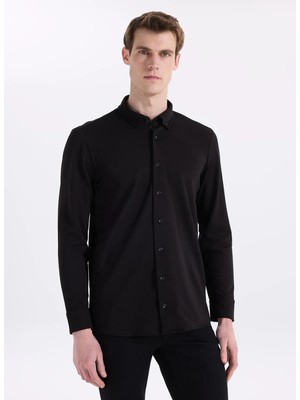 Lee Siyah Erkek Slim Fit Gömlek L2610157001 Siyah Gömlek
