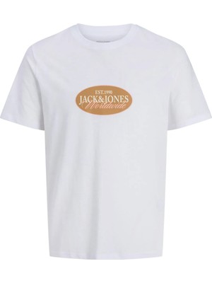 Jack & Jones Beyaz Erkek Çocuk Baskılı T-Shirt 12298345