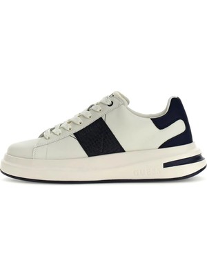 Guess Beyaz - Lacivert Erkek Deri Sneaker Elba