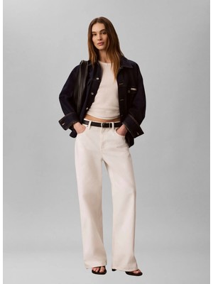 Calvin Klein Jeans Lacivert Kadın Denim Ceket Whs Cınched Jacket Rınse