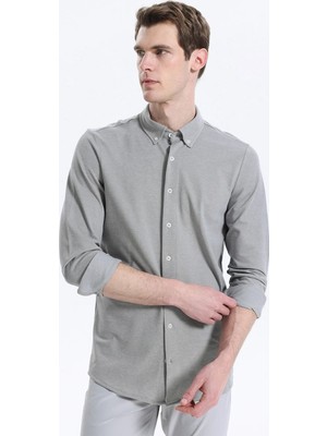 Lee Gri Erkek Slim Fit Gömlek L261015736