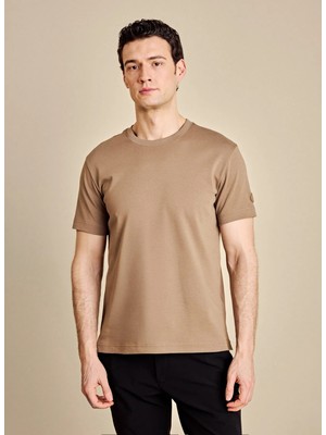 Brooks Brothers Vizon Erkek Bisiklet Yaka T-Shirt BBSS26MTS002