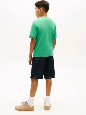 Tommy Hilfiger Yeşil Erkek Çocuk Baskılı T-Shirt KB0KB10267L5Y