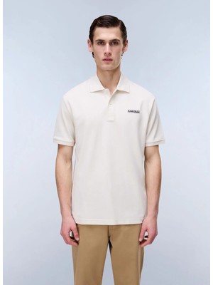 Napapijri E-Small Box SS-NP0A88TQN1J1 Bej Erkek Polo T-Shirt