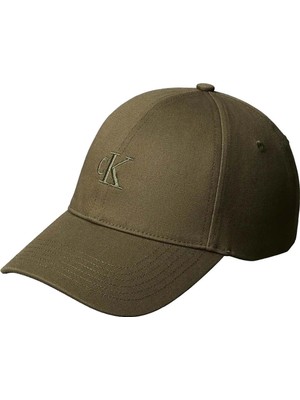 Calvin Klein Haki Kadın Şapka Monogram Embroıdery Baseball Cap