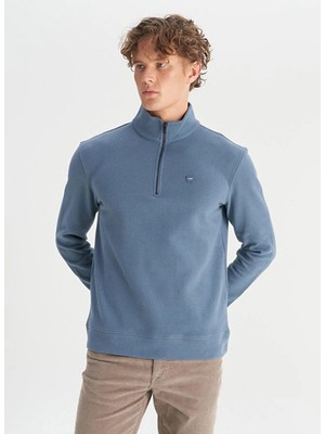 Wrangler Petrol Erkek Dik Regular Fit Sweatshirt TW2520532405 Petrol Sweatshirt
