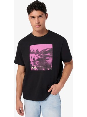 Calvin Klein Jeans Siyah Erkek T-Shirt LV04RE812GUB1 Ss 20S 5AM Ck Floral