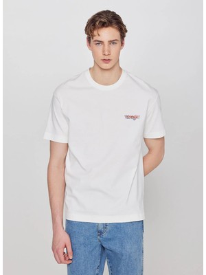 Wrangler Kırık Beyaz Erkek Regular Fit T-Shirt W7719725102 Kırık Beyaz T-Shirt