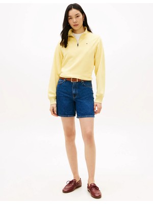 Tommy Hilfiger Lacivert Kadın Denim Şort Dnm Emı Straıght Short Rw