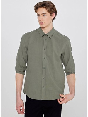 Wrangler Haki Erkek Regular Fit Gömlek W2610001801 Haki Gömlek