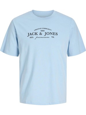 Jack & Jones Mavi Erkek Çocuk Baskılı T-Shirt 12298339