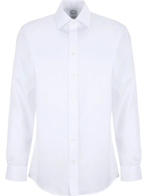 Brooks Brothers Beyaz Erkek Regular Fit Gömlek BBSS26MSH041