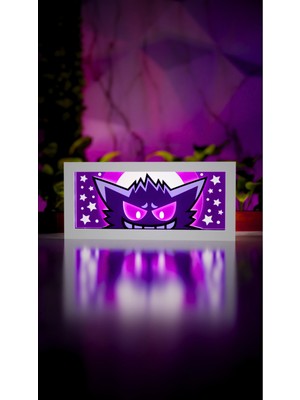 Jade Produck 👻 Pokémon Gengar - LED Işık Kutusu 💜