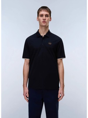 Napapijri E-Badge Ss 1-NP0A4GAC1761 Lacivert Erkek Polo T-Shirt