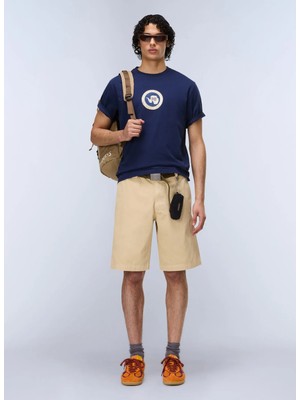 Napapijri S-Phos SS-NP0A4G5AB2Q1 Lacivert Yuvarlak Regular Fit Baskılı Erkek T-Shirt