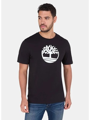 Timberland TB0A2C2RN921-KENNEBEC Rıver Te Siyah Yuvarlak Normal Baskılı Erkek T-Shirt