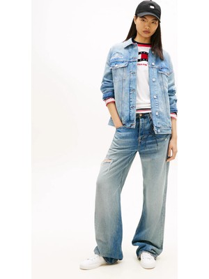 Tommy Jeans Mavi Kadın Denim Ceket Ovsz Trucker Jacket BJ2017