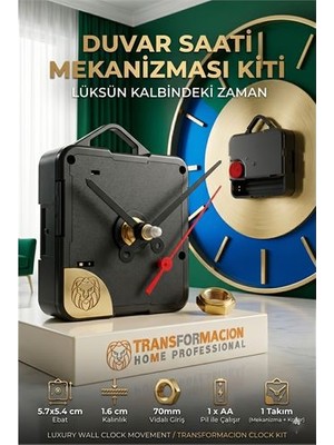 Lowell Home Ieg Sessiz Akar Saat Mekanizması Askılı Duvar Saati Motoru Akrep Yelkovan Seti 723157 Lwlhn-Rsıeg