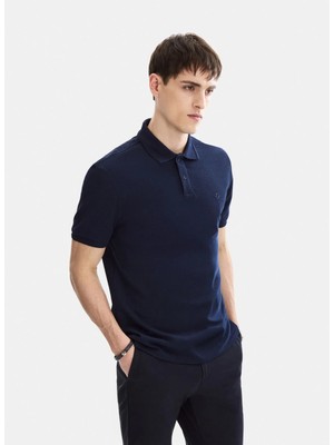 Back And Bond Koyu Lacivert Regular Fit Örme Polo Yaka Tişört