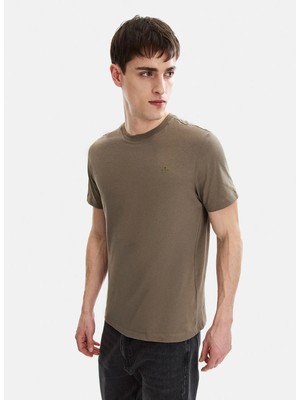 Back And Bond Koyu Vizon Regular Fit Bisiklet Yaka Tişört