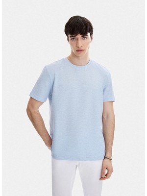 Back And Bond Açık Mavi Erkek Regular Fit Melanj T-Shirt B35S10062