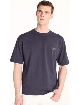 Ted Baker Lacivert Erkek T-Shirt TBMRTS2019