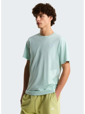 The North Face Açık Yeşil Erkek Yuvarlak Yaka Regular Fit T-Shirt NF0A8CZ2G701-M Evolutıon Sımple Dom
