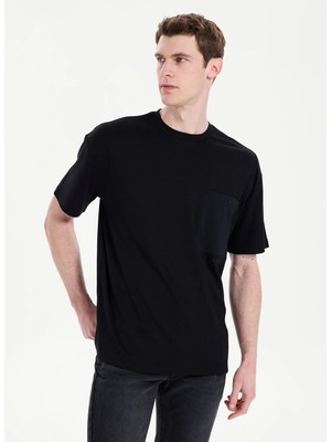gmg firenze Gmg Fırenze Siyah Erkek Regular Fit T-Shirt GU26MSS03054