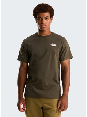 The North Face NF0A8GUW21L1-NORTH Faces Tee-Grap Haki Regular Fit Düz Erkek T-Shirt