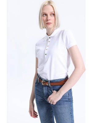 Lauren Ralph Lauren Beyaz Kadın Polo T-Shirt 200679219