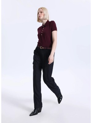 Lauren Ralph Lauren Bordo Kadın Polo T-Shirt 200679219
