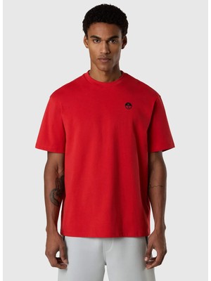 North Sails Kırmızı Erkek Comfort Fit Baskılı T-Shirt NS0000693158